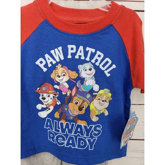 Nickelodeon Paw Patrol‎ ALWAYS READY blue red gray jogger set 12 months boys - Picture 5 of 6